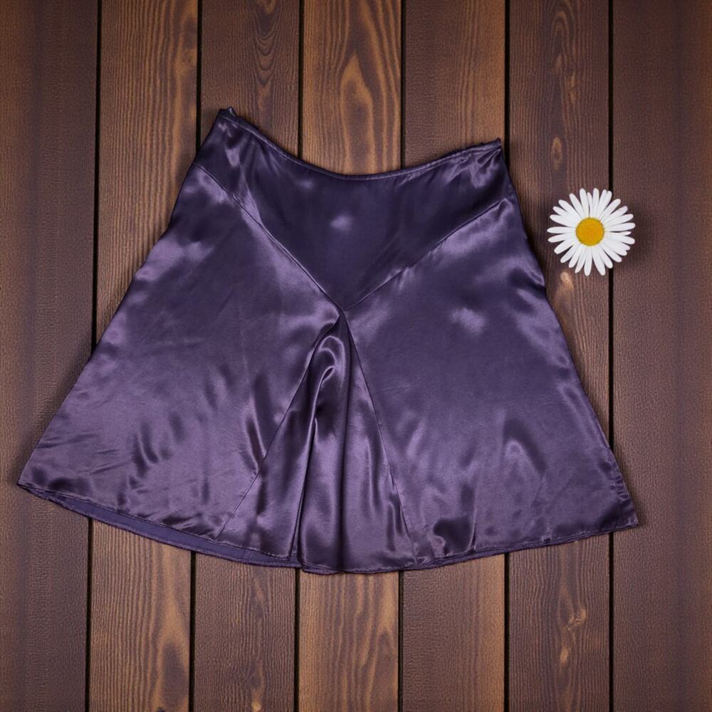 Gorgeous Y2K 90's NO APPT Necessary Purple Satin Skirt Large L